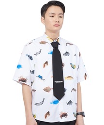 【NOMANUAL】OCEAN FRIENDS SHORT SLEEVE SHIRTS / ノーマニュアル オーシャン フレンズ グラフィック ショートスリーブ シャツ