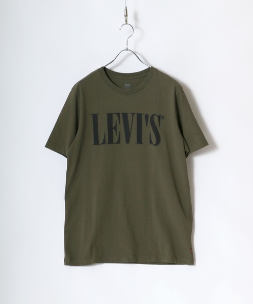 Levi's(リーバイス)の「Leiv's/リーバイス 90`S SERIF ロゴプリントTシャツ(Tシャツ/カットソー・メンズ・ホワイト/オリーブ・S/M)」の9枚目の写真