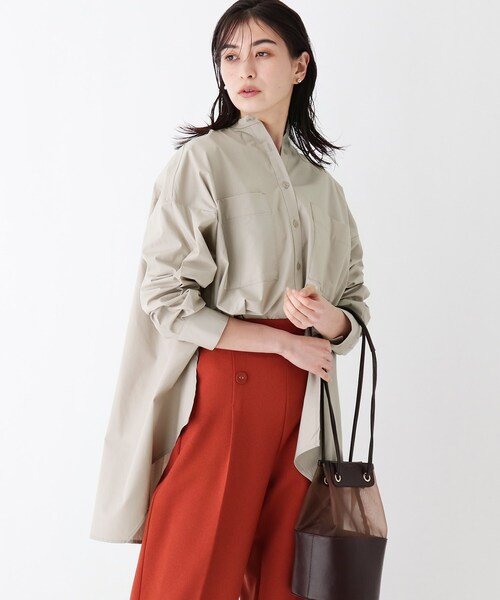 OPAQUE.CLIP（オペークドットクリップ）の「◆コットンブロードシャツ【WEB限定サイズ】（シャツ/ブラウス・レディース・ブラック/ブルー/ホワイト/ベージュ・34/36/40/42/38）」の3枚目の写真