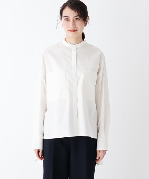 OPAQUE.CLIP（オペークドットクリップ）の「◆コットンブロードシャツ【WEB限定サイズ】（シャツ/ブラウス・レディース・ブラック/ブルー/ホワイト/ベージュ・34/36/40/42/38）」の13枚目の写真