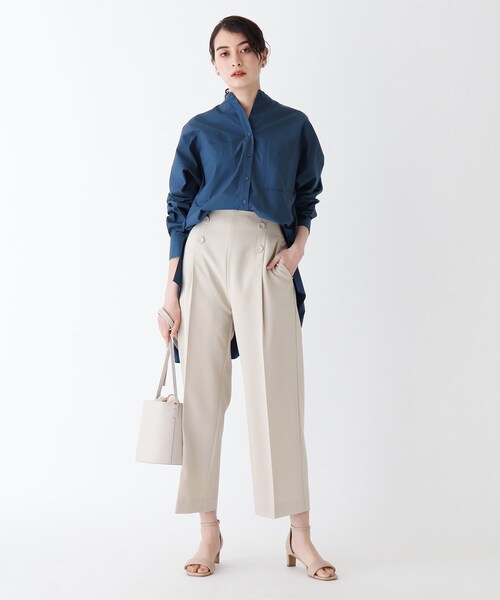 OPAQUE.CLIP（オペークドットクリップ）の「◆コットンブロードシャツ【WEB限定サイズ】（シャツ/ブラウス・レディース・ブラック/ブルー/ホワイト/ベージュ・34/36/40/42/38）」の17枚目の写真