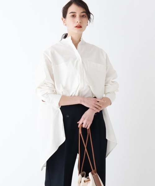 OPAQUE.CLIP（オペークドットクリップ）の「◆コットンブロードシャツ【WEB限定サイズ】（シャツ/ブラウス・レディース・ブラック/ブルー/ホワイト/ベージュ・34/36/40/42/38）」の11枚目の写真