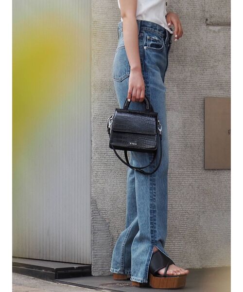 EVRIS（エヴリス）の「クロコライクミニクロスBAG（ショルダーバッグ・レディース・アイボリー/ブラック/カーキ・FREE）」の14枚目の写真