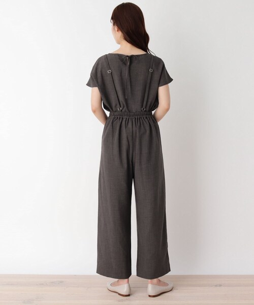 pink adobe（ピンクアドベ）の「◆【M-LL】リネンライクサス付きワイドパンツ（その他パンツ・レディース・ナチュラル/ブラウン系/チャコールグレー・42/38/40）」の5枚目の写真