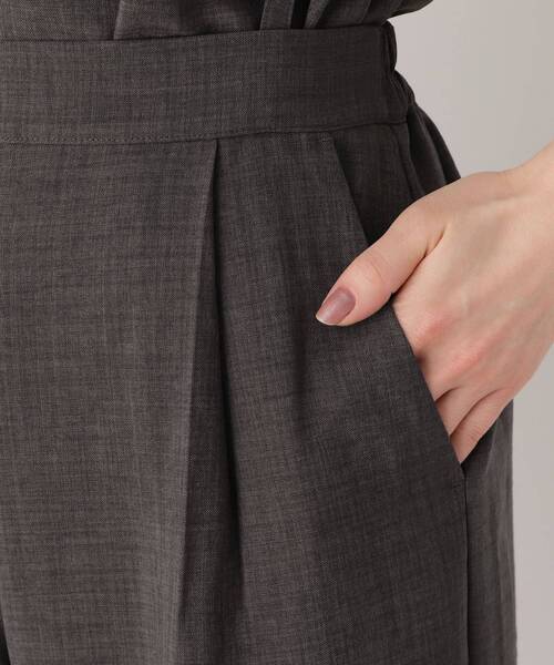 pink adobe（ピンクアドベ）の「◆【M-LL】リネンライクサス付きワイドパンツ（その他パンツ・レディース・ナチュラル/ブラウン系/チャコールグレー・42/38/40）」の7枚目の写真