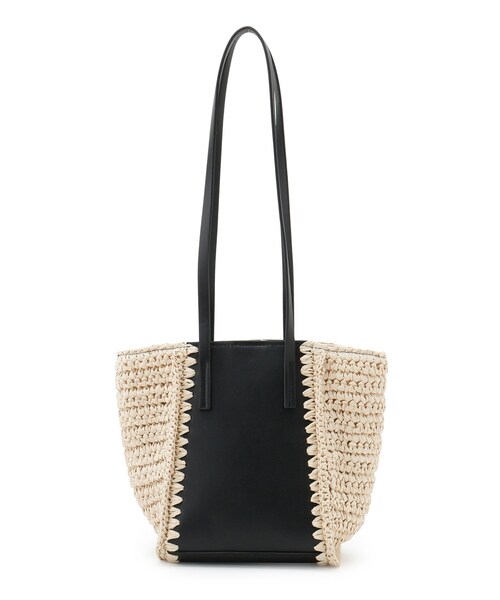 AG by aquagirl（エージーバイアクアガール）の「◆ペーパーコンビミニトートバッグ（トートバッグ・レディース・キャメル/ブラック・00）」の5枚目の写真