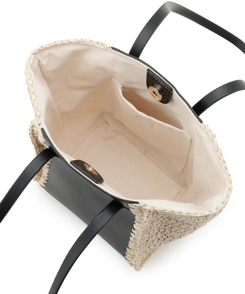 AG by aquagirl（エージーバイアクアガール）の「◆ペーパーコンビミニトートバッグ（トートバッグ・レディース・キャメル/ブラック・00）」の10枚目の写真