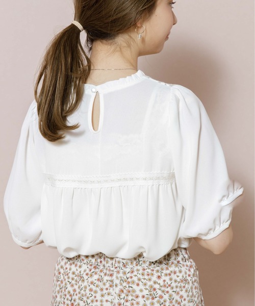 flower(フラワー)の「フルブルームブラウス(シャツ/ブラウス・レディース・ホワイト/ブルー/ベージュ・FREE)」の12枚目の写真