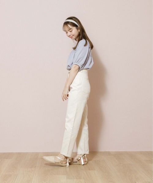 flower(フラワー)の「フルブルームブラウス(シャツ/ブラウス・レディース・ホワイト/ブルー/ベージュ・FREE)」の9枚目の写真