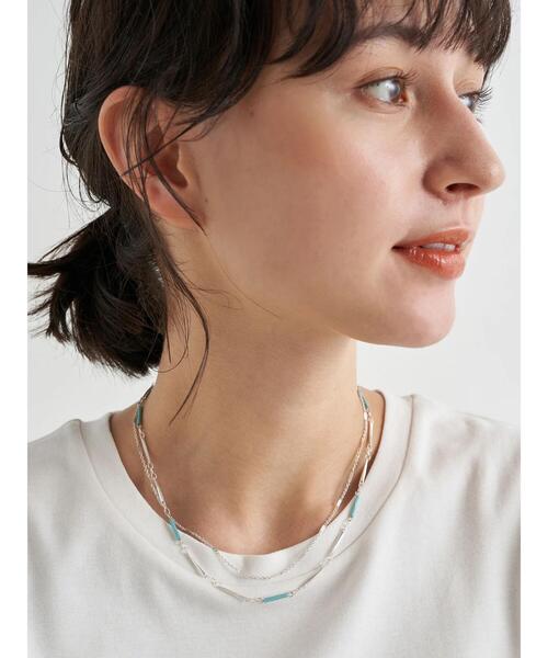 earth music&ecology（アースミュージックアンドエコロジー）の「ガラスビーズMIXネックレス ＊（ネックレス・レディース・シルバー/ゴールド・FREE）」の8枚目の写真