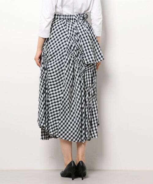 新品タグ付 セルフォード CELFORD モノグラムチェックプリントスカート 新品タグ付 セルフォード CELFORD モノグラムチェックプリント