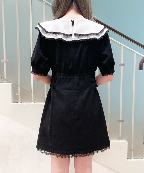 ワンピースシフォンラッフルカラーワンピース ワンピース Rojita ロジータ のファッション