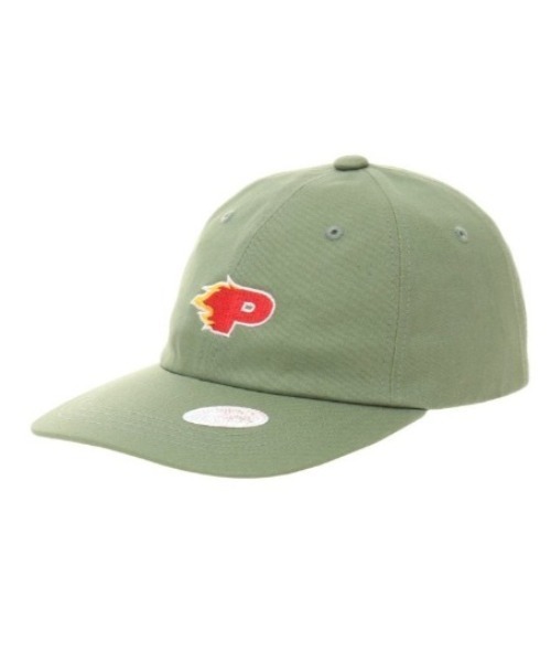 Paragraph（パラグラフ）の「『paragraph/パラグラフ』 P-LOGO EMBROIDERY CAP/ファイヤーパターン ピーロゴ デザイン キャップ（キャップ・メンズ・ブラック/ベージュ/カーキ・FREE）」の3枚目の写真