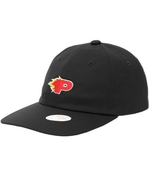 Paragraph（パラグラフ）の「『paragraph/パラグラフ』 P-LOGO EMBROIDERY CAP/ファイヤーパターン ピーロゴ デザイン キャップ（キャップ・メンズ・ブラック/ベージュ/カーキ・FREE）」の2枚目の写真