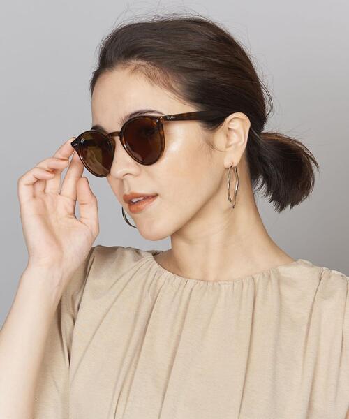 Ray-Ban ラウンド型サングラス ブラウンレンズ Ray-Ban ラウンドサングラス ブラウン レディース レイバン サングラス
