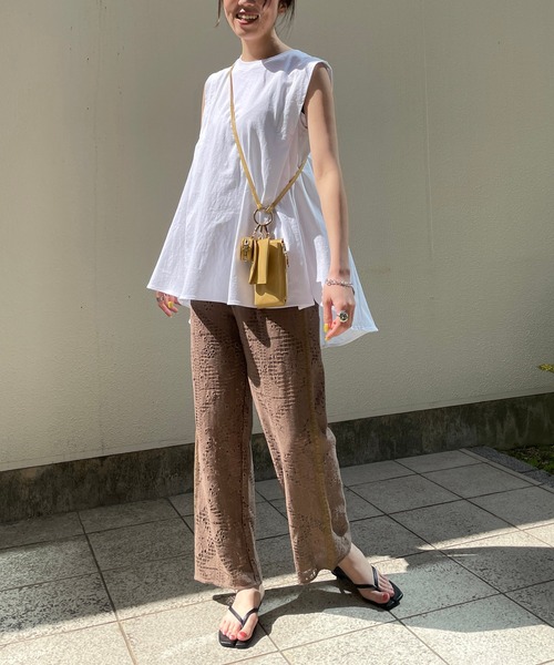 CAPRICIEUX LE'MAGE（カプリシューレマージュ）の「刺繍レースパンツ（その他パンツ・レディース・ブラック/ブラウン/オフホワイト・FREE）」の14枚目の写真