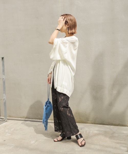 CAPRICIEUX LE'MAGE（カプリシューレマージュ）の「刺繍レースパンツ（その他パンツ・レディース・ブラック/ブラウン/オフホワイト・FREE）」の15枚目の写真