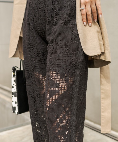 CAPRICIEUX LE'MAGE（カプリシューレマージュ）の「刺繍レースパンツ（その他パンツ・レディース・ブラック/ブラウン/オフホワイト・FREE）」の22枚目の写真