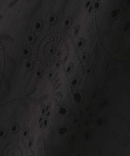 N.（N. Natural Beauty Basic）（エヌエヌナチュラルビューティーベーシック）の「◆襟風ラッフルブラウス（Tシャツ/カットソー・レディース・ブラック/オフホワイト・MEDIUM）」の14枚目の写真