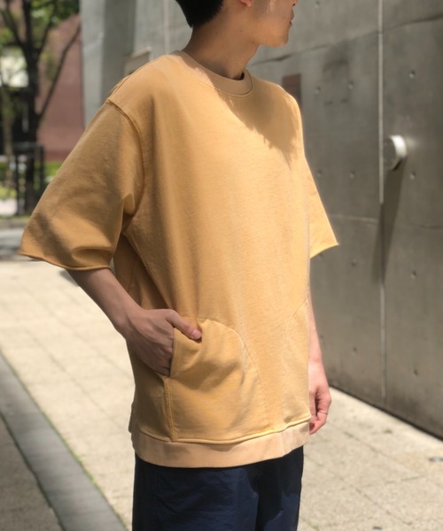 CIAOPANIC（チャオパニック）の「ドライタッチ天竺コットンビッグシルエットプルオーバーTシャツ（Tシャツ/カットソー・メンズ・チャコールグレー/パープル/ベージュ/オフホワイト・MEDIUM/LARGE）」の3枚目の写真