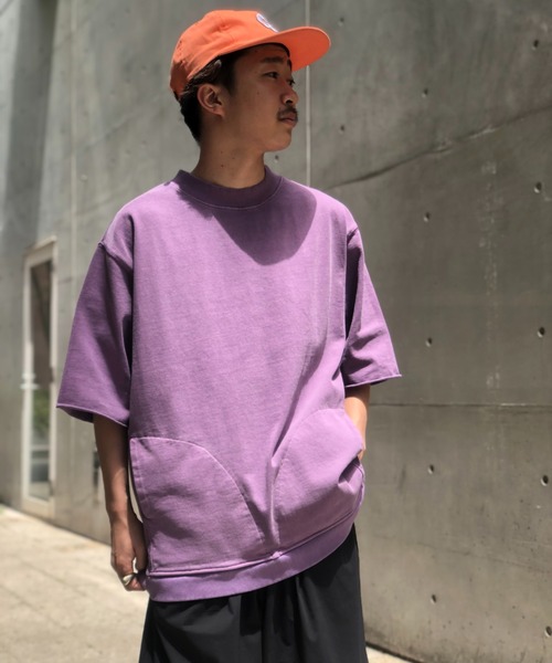 CIAOPANIC（チャオパニック）の「ドライタッチ天竺コットンビッグシルエットプルオーバーTシャツ（Tシャツ/カットソー・メンズ・チャコールグレー/パープル/ベージュ/オフホワイト・MEDIUM/LARGE）」の11枚目の写真