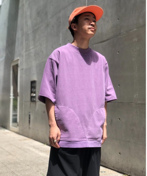 CIAOPANIC（チャオパニック）の「ドライタッチ天竺コットンビッグシルエットプルオーバーTシャツ（Tシャツ/カットソー・メンズ・チャコールグレー/パープル/ベージュ/オフホワイト・MEDIUM/LARGE）」の12枚目の写真