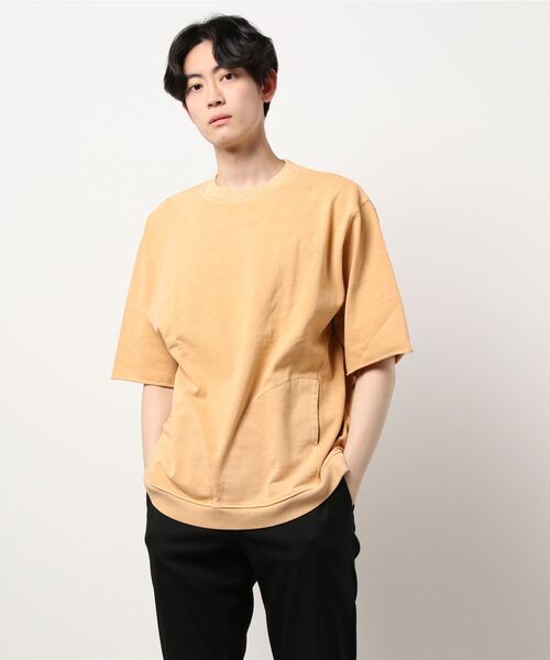 CIAOPANIC（チャオパニック）の「ドライタッチ天竺コットンビッグシルエットプルオーバーTシャツ（Tシャツ/カットソー・メンズ・チャコールグレー/パープル/ベージュ/オフホワイト・MEDIUM/LARGE）」の9枚目の写真