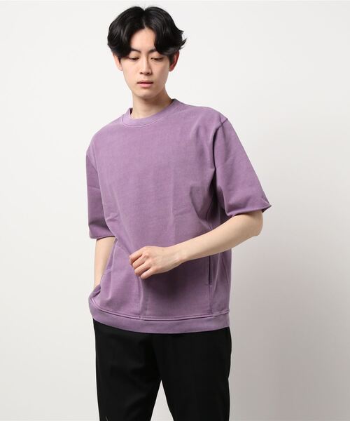 CIAOPANIC（チャオパニック）の「ドライタッチ天竺コットンビッグシルエットプルオーバーTシャツ（Tシャツ/カットソー・メンズ・チャコールグレー/パープル/ベージュ/オフホワイト・MEDIUM/LARGE）」の14枚目の写真