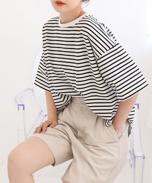 one after another NICE CLAUP(ワンアフターアナザーナイスクラップ)の「アソートT(Tシャツ/カットソー・レディース・オフホワイト/ホワイト系その他/ブラック系その他/チャコールグレー/ピンク/ピンク系その他・FREE)」の3枚目の写真