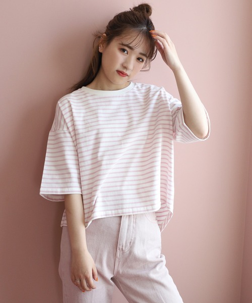 one after another NICE CLAUP(ワンアフターアナザーナイスクラップ)の「アソートT(Tシャツ/カットソー・レディース・オフホワイト/ホワイト系その他/ブラック系その他/チャコールグレー/ピンク/ピンク系その他・FREE)」の7枚目の写真