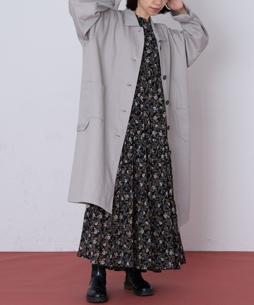 EDIT Gris（エディットグリ）の「花柄ティアードマキシワンピース（ワンピース・レディース・ブラック/ブルー・FREE）」の20枚目の写真