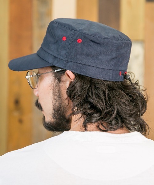 無（ム）の「ウォータープルーフ ワークキャップ（キャップ・メンズ・マスタード/ベージュ/ネイビー/ブラック・FREE）」の7枚目の写真