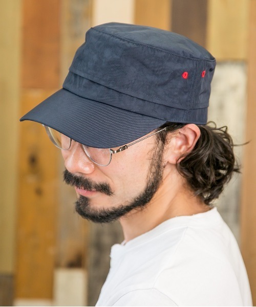無（ム）の「ウォータープルーフ ワークキャップ（キャップ・メンズ・マスタード/ベージュ/ネイビー/ブラック・FREE）」の8枚目の写真
