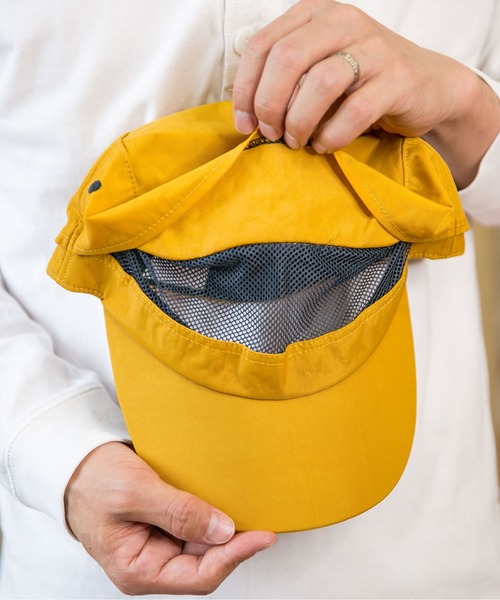 無（ム）の「ウォータープルーフ ワークキャップ（キャップ・メンズ・マスタード/ベージュ/ネイビー/ブラック・FREE）」の10枚目の写真