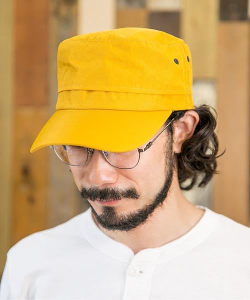 無（ム）の「ウォータープルーフ ワークキャップ（キャップ・メンズ・マスタード/ベージュ/ネイビー/ブラック・FREE）」の11枚目の写真