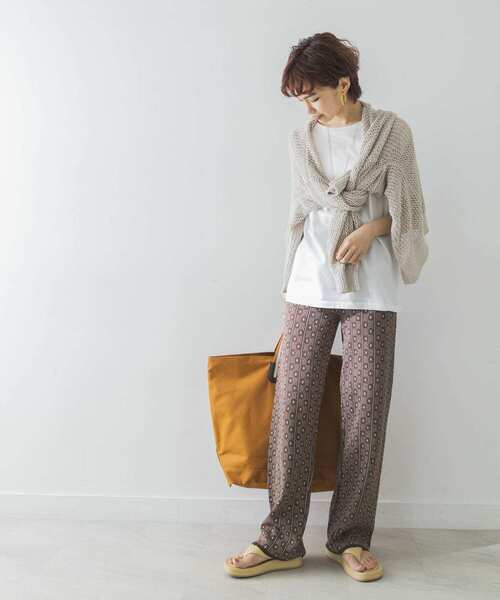 URBAN RESEARCH（アーバンリサーチ）の「ニットジャガードパンツ（その他パンツ・レディース・ブラウン/グリーン・FREE）」の5枚目の写真