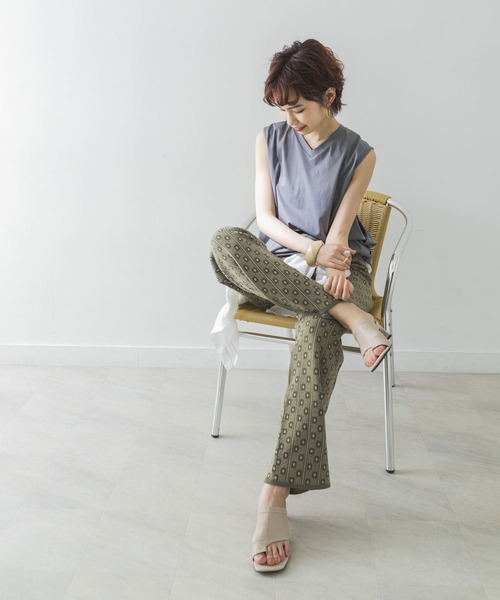 URBAN RESEARCH（アーバンリサーチ）の「ニットジャガードパンツ（その他パンツ・レディース・ブラウン/グリーン・FREE）」の9枚目の写真