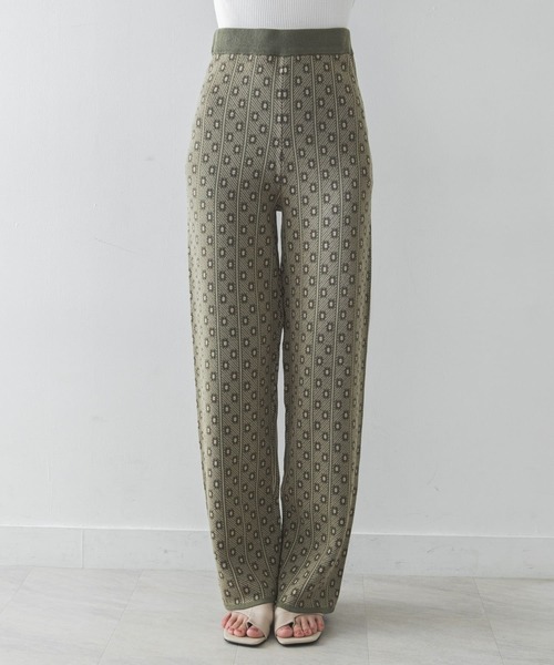 URBAN RESEARCH（アーバンリサーチ）の「ニットジャガードパンツ（その他パンツ・レディース・ブラウン/グリーン・FREE）」の10枚目の写真