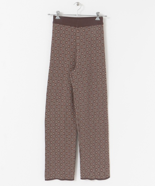 URBAN RESEARCH（アーバンリサーチ）の「ニットジャガードパンツ（その他パンツ・レディース・ブラウン/グリーン・FREE）」の14枚目の写真