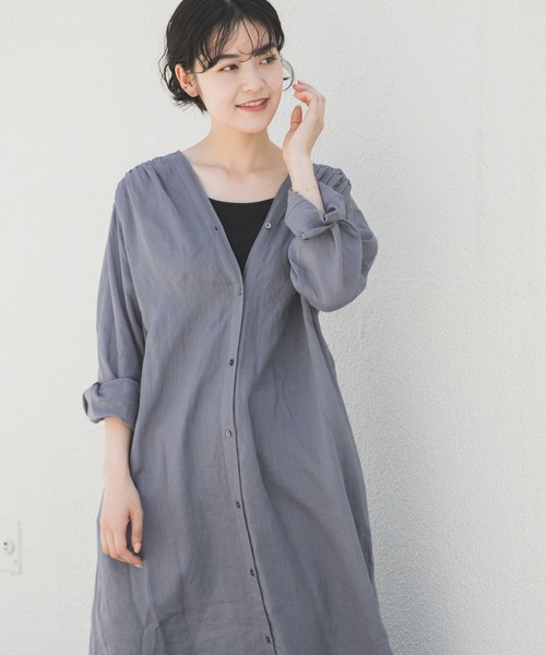 かぐれ（カグレ）の「ラミーVネックワンピース（ワンピース