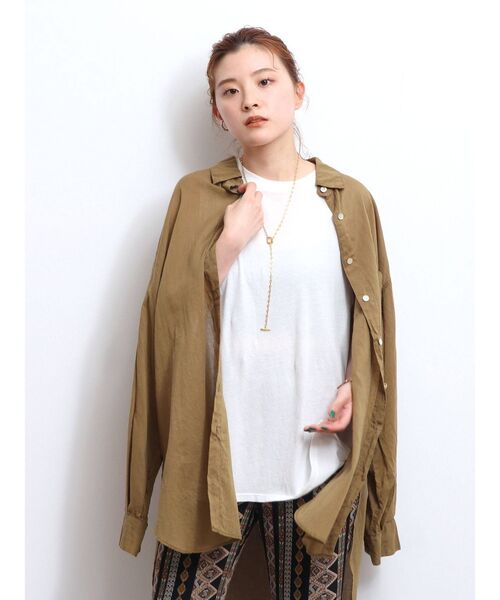 Ungrid（アングリッド）の「シアールーズシャツ（シャツ/ブラウス・レディース・オフホワイト/ブラック/オリーブ・FREE）」の11枚目の写真