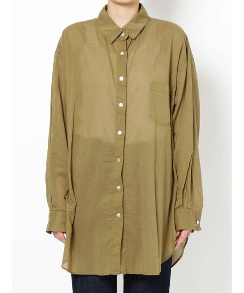 Ungrid（アングリッド）の「シアールーズシャツ（シャツ/ブラウス・レディース・オフホワイト/ブラック/オリーブ・FREE）」の7枚目の写真