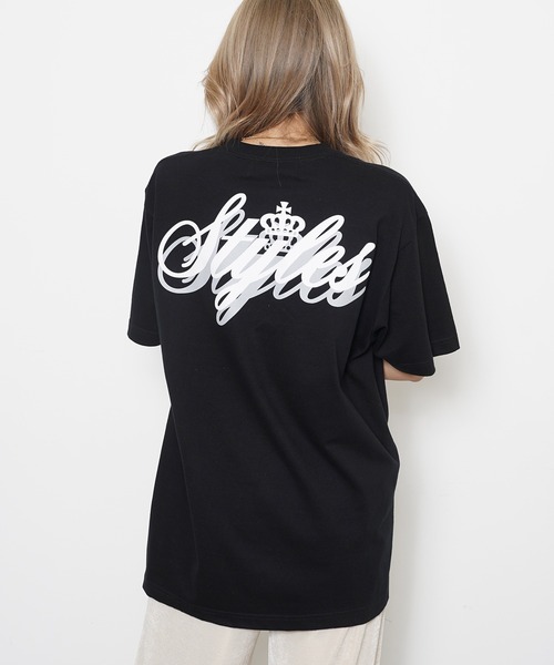 styles（スタイルス）の「Styles S/S TEE Cursive Logo Back Print（Tシャツ/カットソー・メンズ・ホワイト/ブラック/ベージュ・S/M/L）」の2枚目の写真