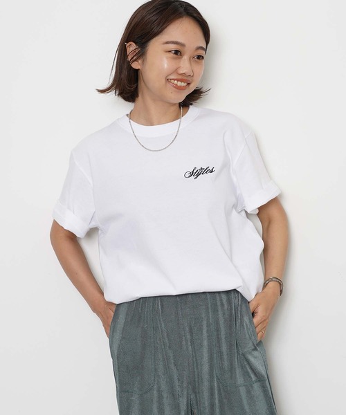 styles（スタイルス）の「Styles S/S TEE Cursive Logo Back Print（Tシャツ/カットソー・メンズ・ホワイト/ブラック/ベージュ・S/M/L）」の18枚目の写真