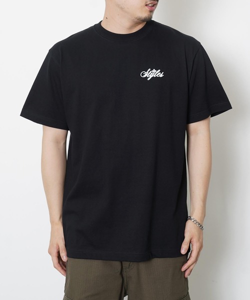 styles（スタイルス）の「Styles S/S TEE Cursive Logo Back Print（Tシャツ/カットソー・メンズ・ホワイト/ブラック/ベージュ・S/M/L）」の13枚目の写真