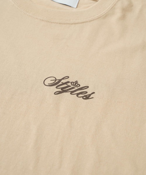 styles（スタイルス）の「Styles S/S TEE Cursive Logo Back Print（Tシャツ/カットソー・メンズ・ホワイト/ブラック/ベージュ・S/M/L）」の6枚目の写真