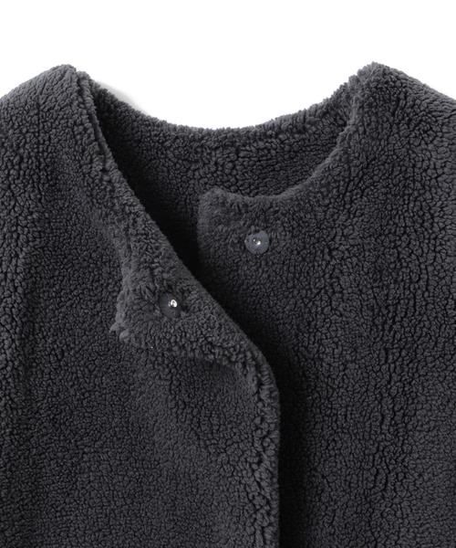 BeAMS DOT（ビームスドット）の「【WEB限定】BeAMS DOT / ロング ボアベスト（ベスト・レディース・チャコールグレー/ホワイト系その他5・FREE）」の3枚目の写真