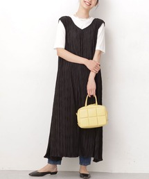 NANO universe | ワッシャープリーツAラインワンピース ノースリーブ(ワンピース)