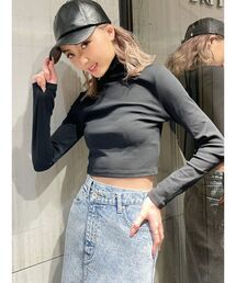 GYDA | ハイネックタイトショートTOPS(Tシャツ/カットソー)