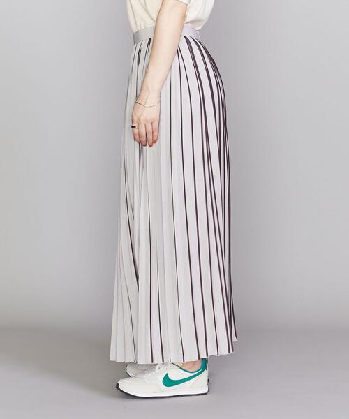 BEAUTY&YOUTH UNITED ARROWS(ビューティーアンドユースユナイテッドアローズ)の「BY プリントラインプリーツ スカート ◆(スカート・レディース・ライトグレー/オレンジ系その他/オリーブ・SMALL/MEDIUM)」の11枚目の写真